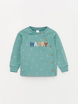 Bisiklet Yaka Uzun Kollu Bask?l? Erkek Bebek H?rka ve Pantolon 2li Tak?m - Waikiki фото 2