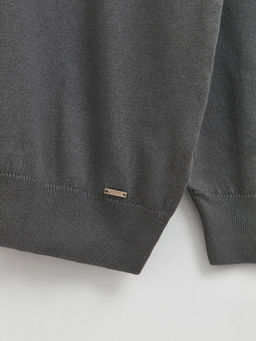 CONTE Джемпер с V-образной горловиной в рубчик LDK 209 pine green - Conte elegant фото 2