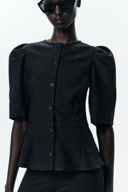 PUFF SLEEVE PEPLUM TOP - Zara фото 5