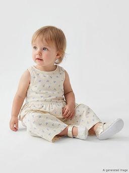 ?i?ekli K?z Bebek Bluz ve Pantolon