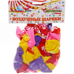 Воздушные шары 50 шт, 10"/25см "Красотка", (микс)