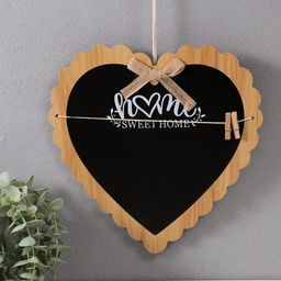 Панно настенное МДФ Меловая доска. Сердце, декор, с прищепками, 1?28.5?29.5 см