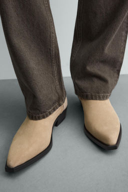 LEATHER HARNESS BOOTS - Zara фото 3