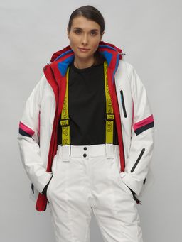 Горнолыжный костюм женский белого цвета 02201Bl - Chunmai фото 14