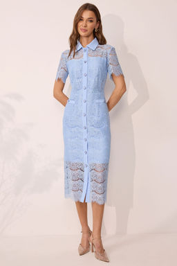 Платье LYUSHe 4107 голубой  фото 2