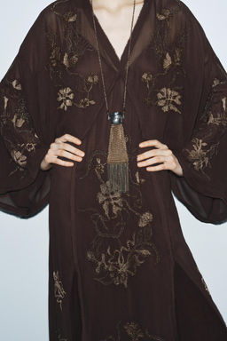 ZW COLLECTION LIMITED EDITION EMBROIDERED DRESS WITH BEADS - Zara фото 4