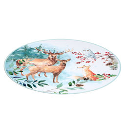 НАБОР ПОДСТАНОВОЧНЫХ САЛФЕТОК ЗИМНЯЯ СКАЗКА ИЗ 4 ШТ., ДИАМЕТР=38 СМ