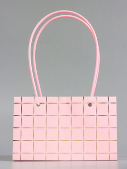 Цена за 10 шт. Сумка для цветов влагостойкая, розовая 22x10.5x13.5±5% см