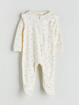 Bisiklet Yaka Puantiyeli K?z Bebek Tulum