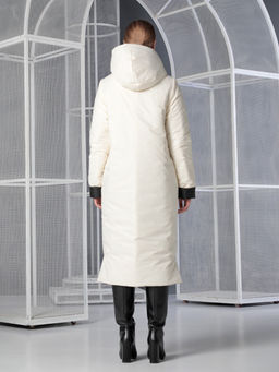 25312 Пальто дем. двустороннее сл.кость/черный - Dizzyway фото 8
