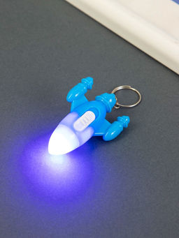 Цена за 12 шт. Фонарик брелок для ключей на кольце Ракета, LR41?3 шт., 5?3?1.7 см, МИКС