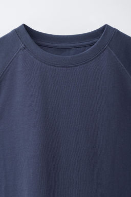 CAMISETA MANGA SISA / Azul medio - Zara фото 3