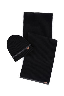 Мужской черный шарф