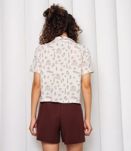 Рубашка #КТ9097 (2), коричневый,светло-бежевый