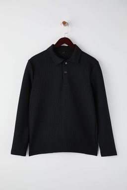 Tas Relaxed Kesim Waffle Dokulu Polo Yaka Sweatshirt TMNAW26SW00058 - Trendyolmilla фото 4