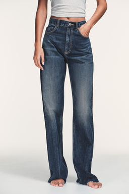 TRF WIDE-LEG HIGH-WAIST FULL LENGTH JEANS - Zara фото 28