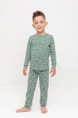 К 1552/эвкалипт,геометрический рисунок пижама дет