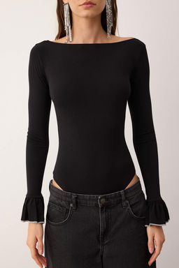 Siyah Kay?k Yaka Orme Body TPRAW26BD00025 - Trendyolmilla фото 4