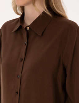 Koyu Kahverengi Comfort Fit Uzun Kollu G_mlek - Pierre cardin фото 7