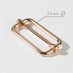 Цена за 3 шт. Пряжка регулирующая, внутренняя ширина - 38 мм, толщина - 3,5 мм, 5 шт, цвет золотой - Арт узор фото 2