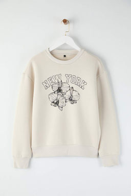 Teen Tas Bask?l? Oversize/Genis Kal?p Kal?n Ici Polarl? Orme Sweatshirt TWOAW26SW00216 - Trendyolmilla фото 5