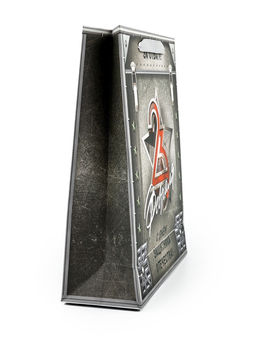 Цена за 2 шт. Пакет подарочный ламинированный 23 февраля, M 25.5?30?9 см