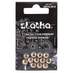 Страз клеевой "Zlatka" ZRTG-3012 SS30 цветные 6.5 мм стекло 5 x 12 шт в пакете с картонным еврослотом №16 желтый (Light Colorado Topaz)