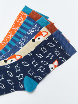 Desenli Erkek ?ocuk Soket ?orap 5li - Waikiki фото 3