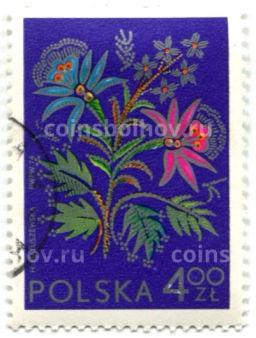 Марка Елена Матышевская Узоры 1974 год Польша