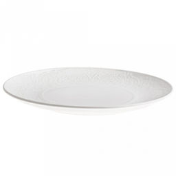 Русь Тарелка мелкая фарфоровая д259мм h27мм, белый, рельефный декор (Китай) - Домашняя мода фото 2