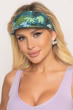 Козырек хлопковый (темная монстера) КЗ18 - Lt collection фото 3