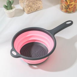 Дуршлаг складной Доляна Волна, d=20 см, цвет сиреневый  фото 4