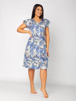 Халат женский кулирка на молнии МОДНИЦА ГОЛУБОЙ - Домтрик фото 4