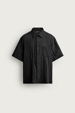 CAMISA RELAXED FIT RELIEVE / Negro - Zara фото 5