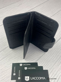 LACCOMA кредитница 3002-черный натуральная кожа  фото 5