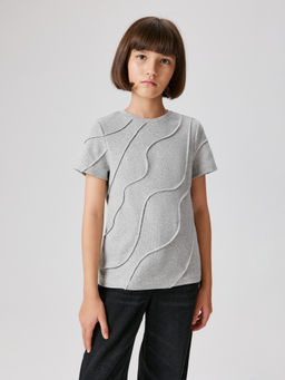 ACOOLA / Блузка детская для девочек Dardania серый меланж