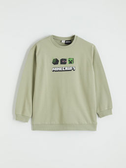 Minecraft Bask?l? Erkek ?ocuk Sweatshirt
