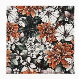 Набор салфеток с декоративными кольцами Этель Meadow flower, 40?40 см - 2 шт., 100% хлопок, саржа