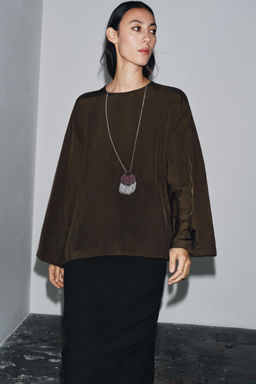 ZW COLLECTION FLOWING BLOUSE - Zara фото 3