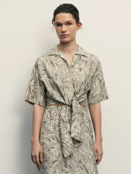 Блузка из вискозы с завязками / Zarina фото 3