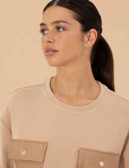 Bej Sweatshirt