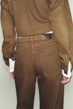 Z1975 HIGH-WAIST WIDE-LEG CROSSED JEANS - Zara фото 3