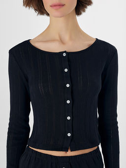 Жакет домашний женский укороченный черный - Mark formelle фото 4