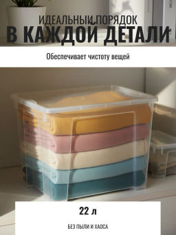 Контейнер универсальный 22л (с крышкой) М8312