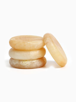 Камни для СПА 8×8 желтоватый мрамор, 4 шт.