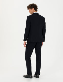 Yelekli Lacivert Ekstra Slim Fit Tak_m Elbise