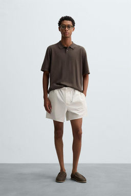 COTTON-HEMP STRIPED BERMUDA SHORTS - Zara фото 10