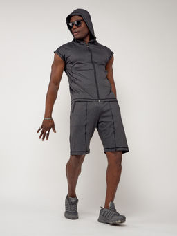 Спортивный костюм летний мужской темно-серого цвета 2262TC - FUYOUKAI фото 6