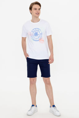 Erkek Beyaz Bisiklet Yaka Ti__rt