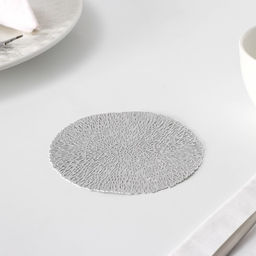 Подставки под кружку Доляна «Соломка», 4 шт., d=10 см, серебряные